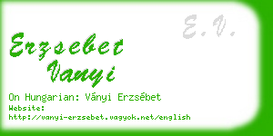 erzsebet vanyi business card